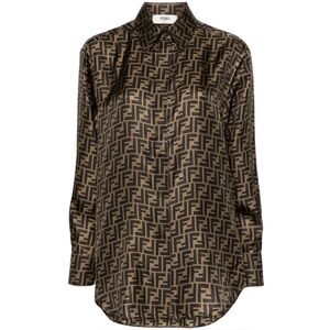 FENDI FF Logo Silk Shirt
